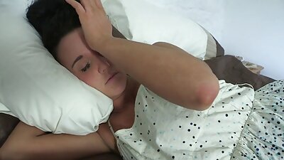 A skinny chick with long hair is feeling a cock going inside her ass