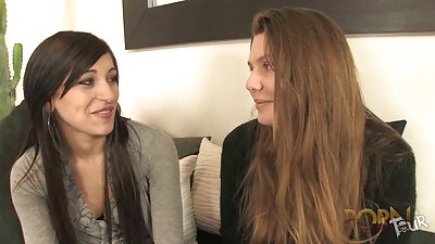 Long haired brunette honey with a killer body rides a pecker