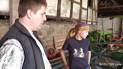 Two blonde women that have large tits are performing hot things on the sofa